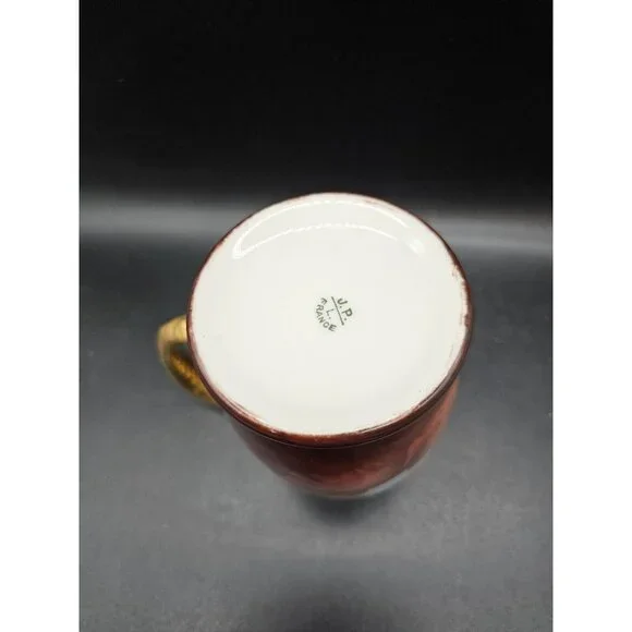 Vintage J.P. Limoges France Friar Monk Priest Drinking, Tankard, Dragon Handle